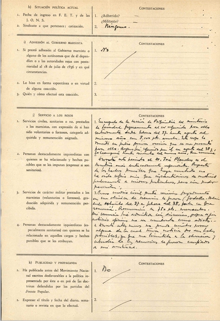 Segunda declaración jurada. Solicitudes del juez instructor. Fuente: Colegio de Médicos, SACRISTÁN GUTIERREZ, JOSÉ MIGUEL_COL. Nº 282801637